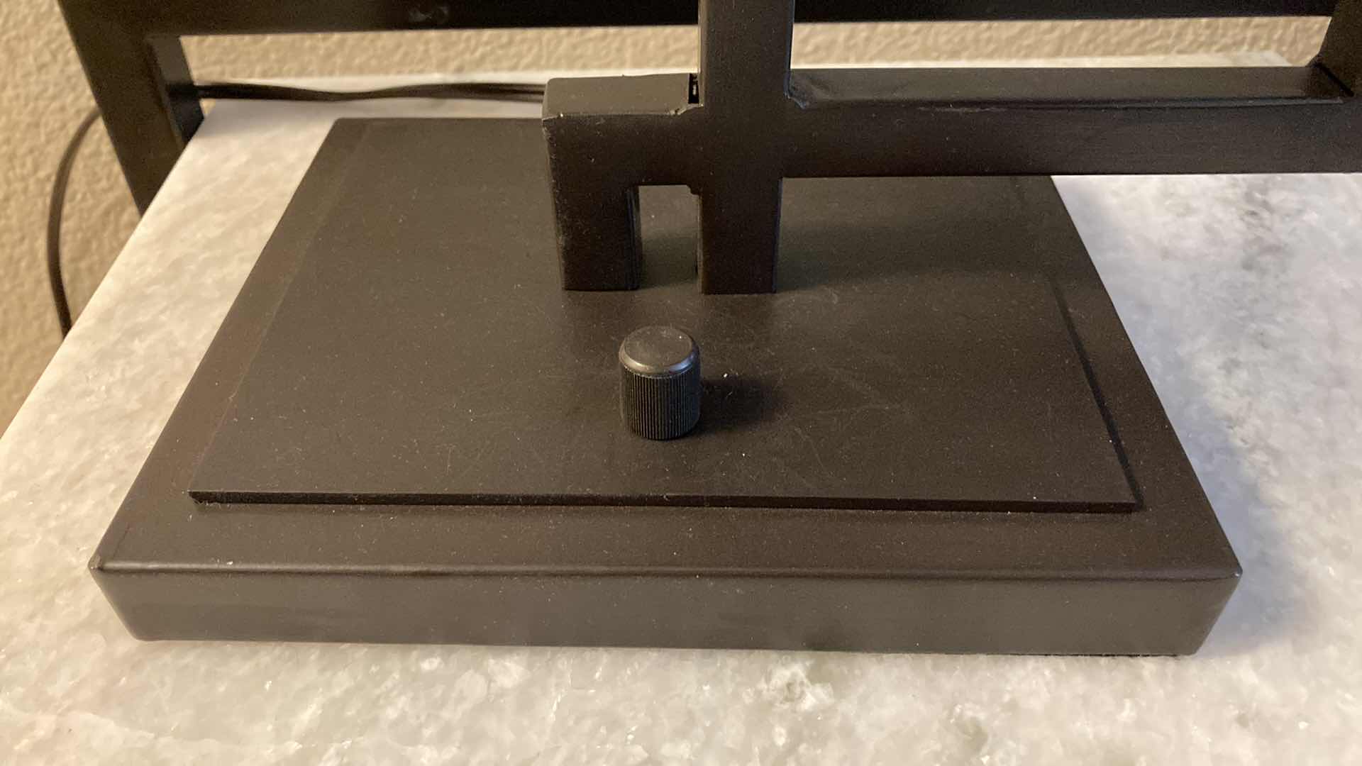 Photo 1 of EURO DESIGN LIGHTING WHITE GLASS SHADE METAL BASE TABLE LAMP 13” X 7” H26”