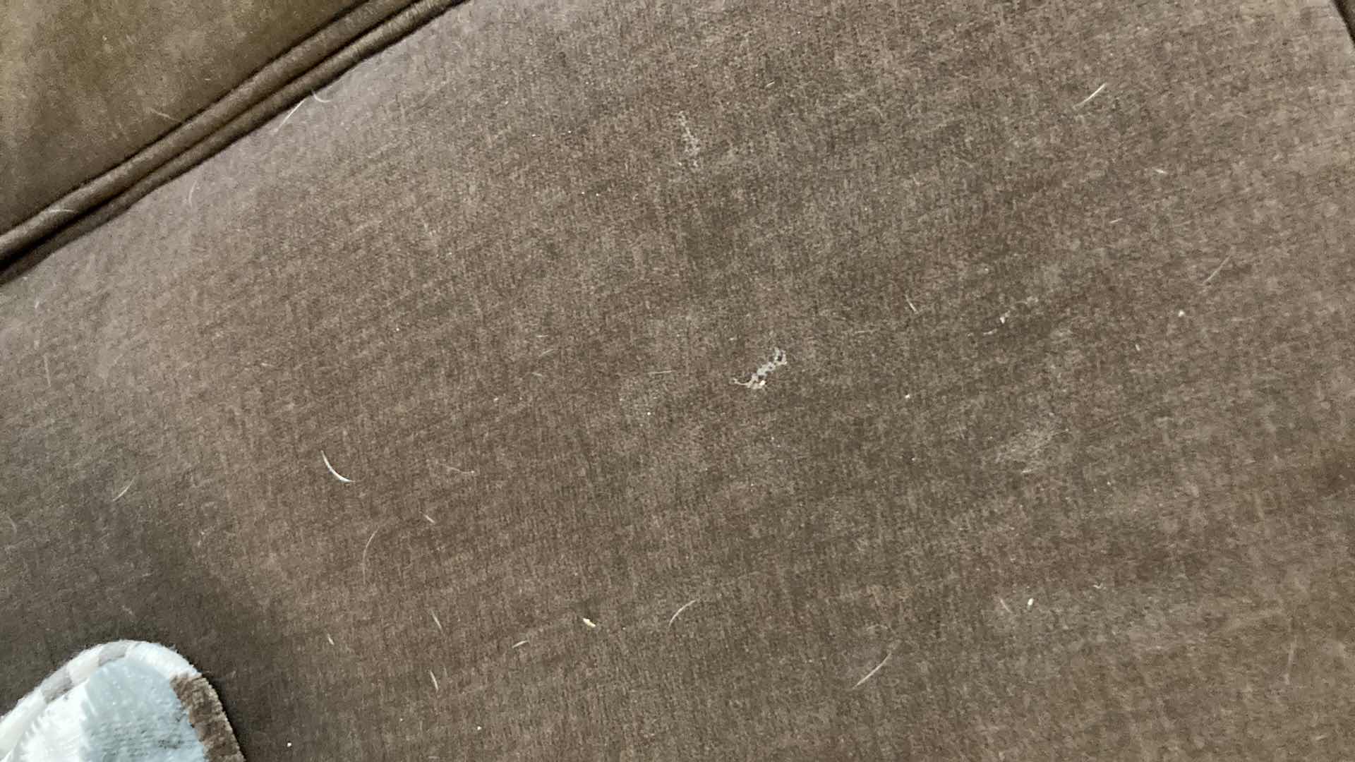 Photo 1 of UNITED FURNITURE EXPRESSO SOFA W PULL OUT BED & THROW PILLOWS 83” X 37” H38”