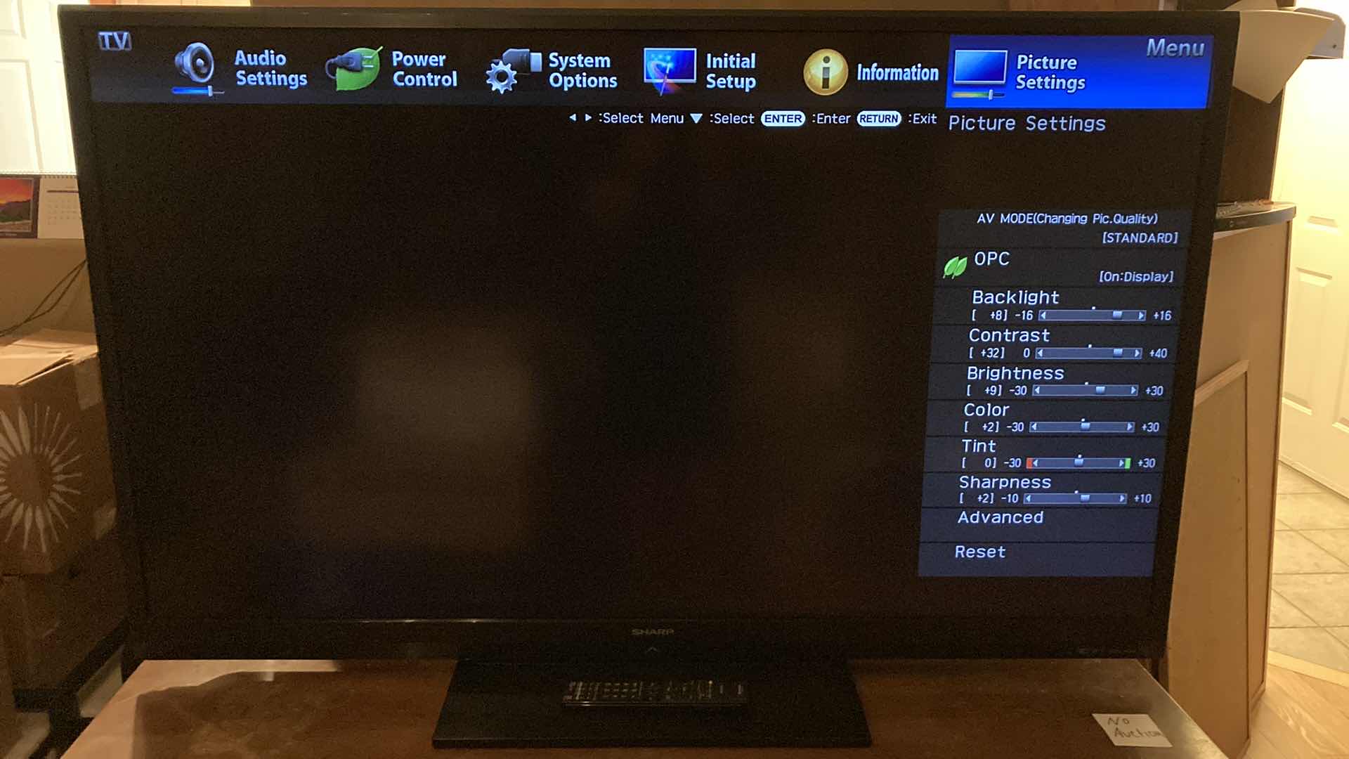 Photo 1 of SHARP AQUOS 60” LCD TV MODEL LC-60LE640U W REMOTE