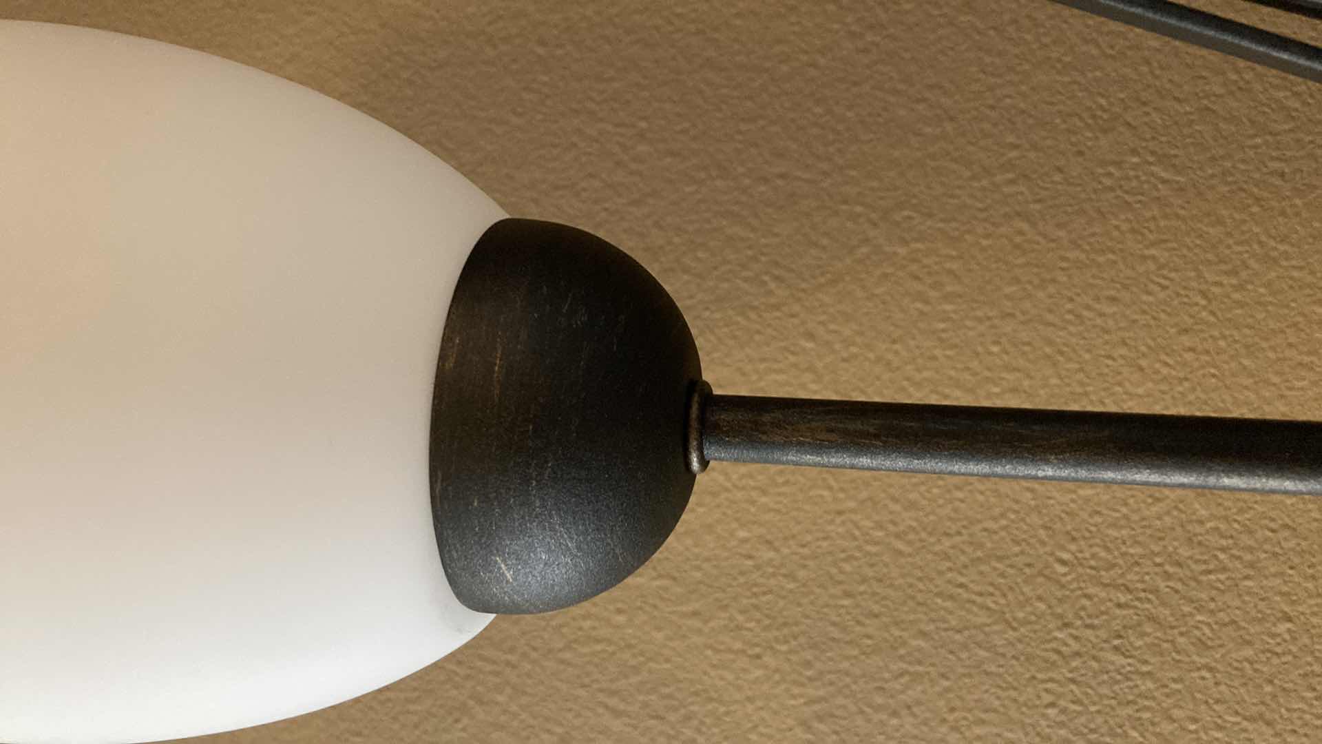 Photo 1 of TULIP STYLE WHITE GLASS SHADE BRUSHED BRONZE BASE FLOOR LAMP 9” X 73”