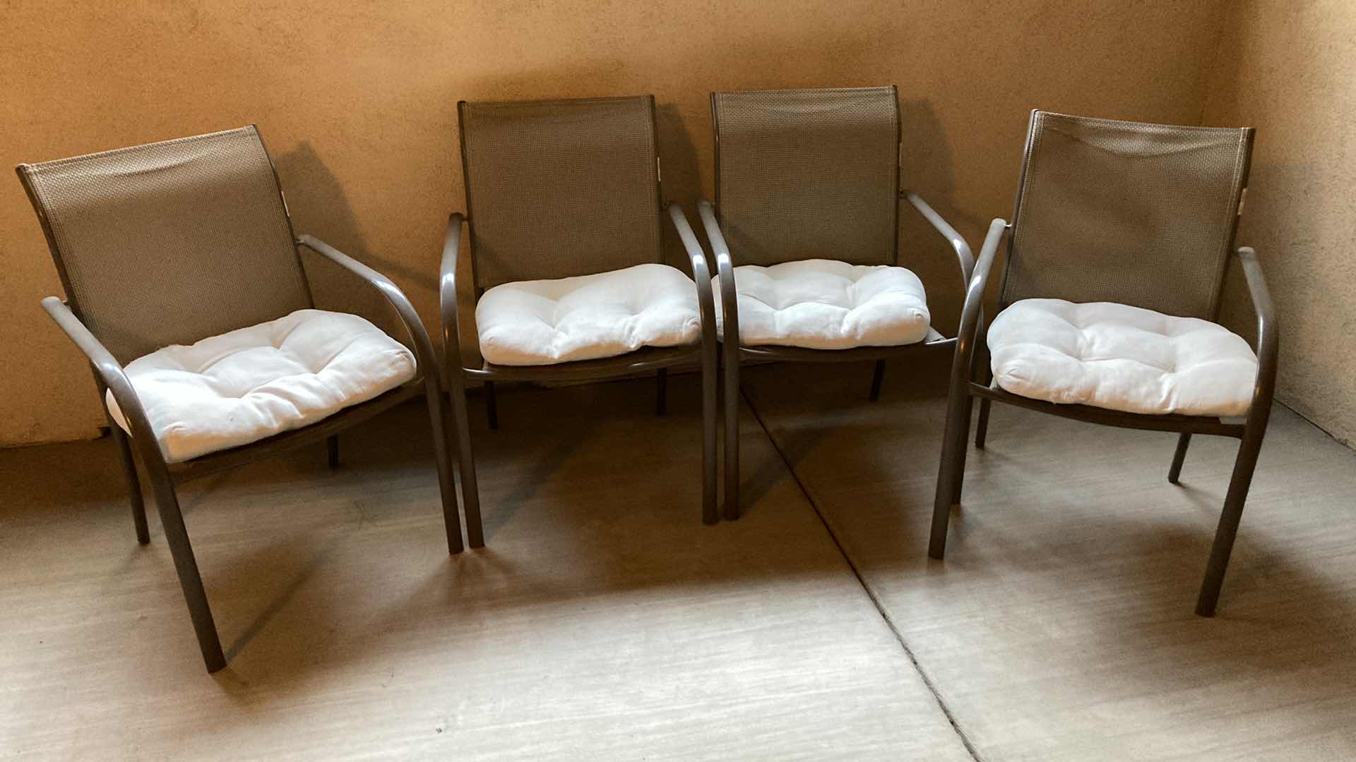 Photo 4 of GARDEN TREASURES PATIO TABLE 40” X 28” & CHAIRS (4) 23” X 21” H34”