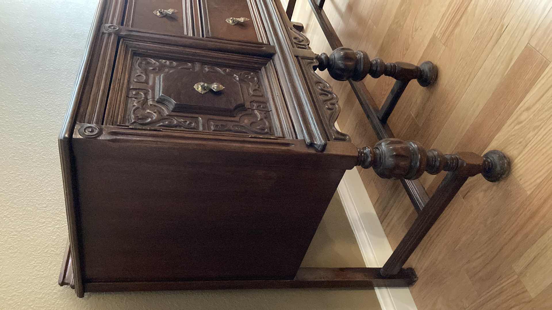 View 4 of EARLY-CENTURY MAHOGANY FINISH WOOD DRESSER 66” X 21” H38”