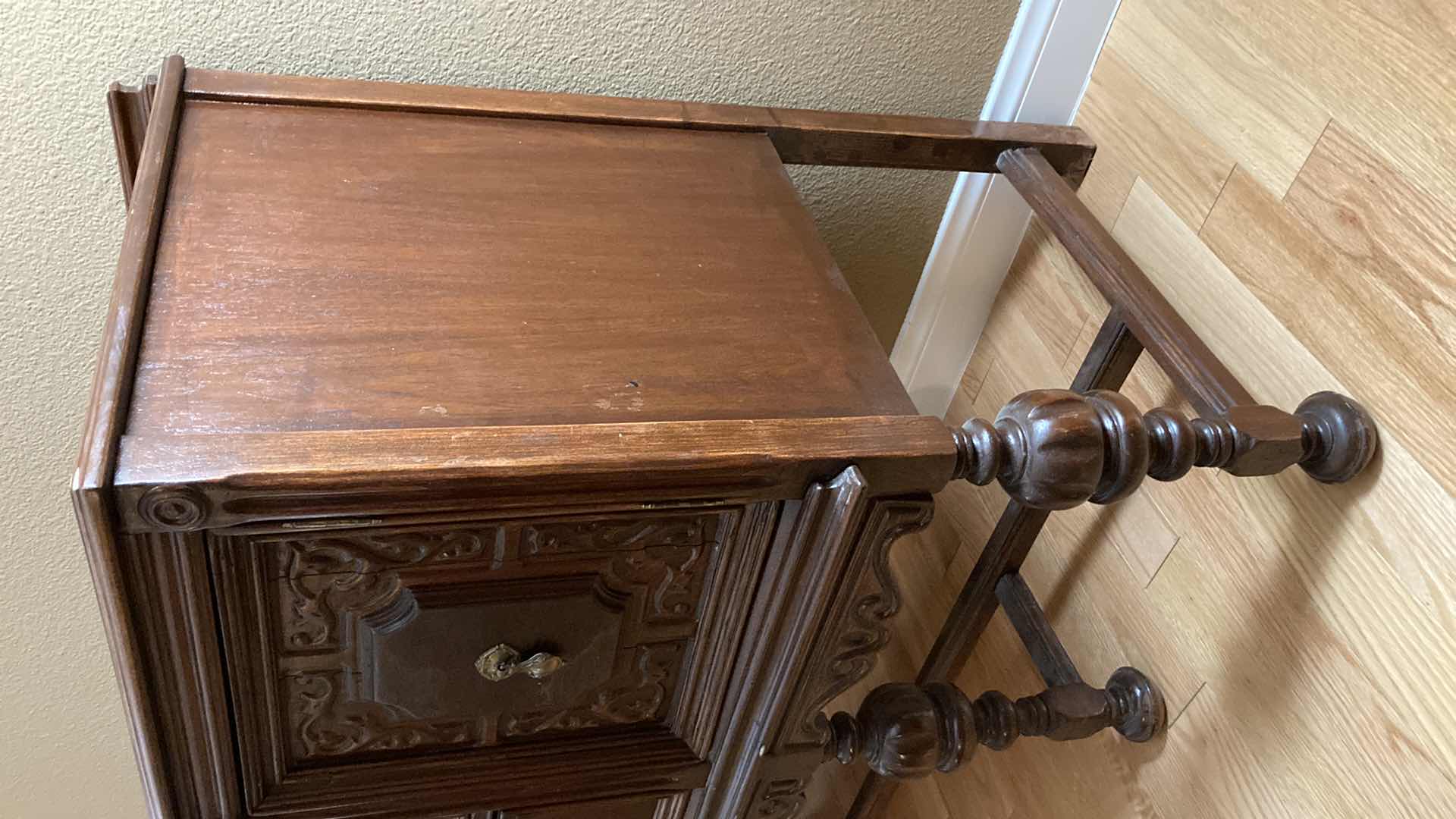 View 5 of EARLY-CENTURY MAHOGANY FINISH WOOD DRESSER 66” X 21” H38”