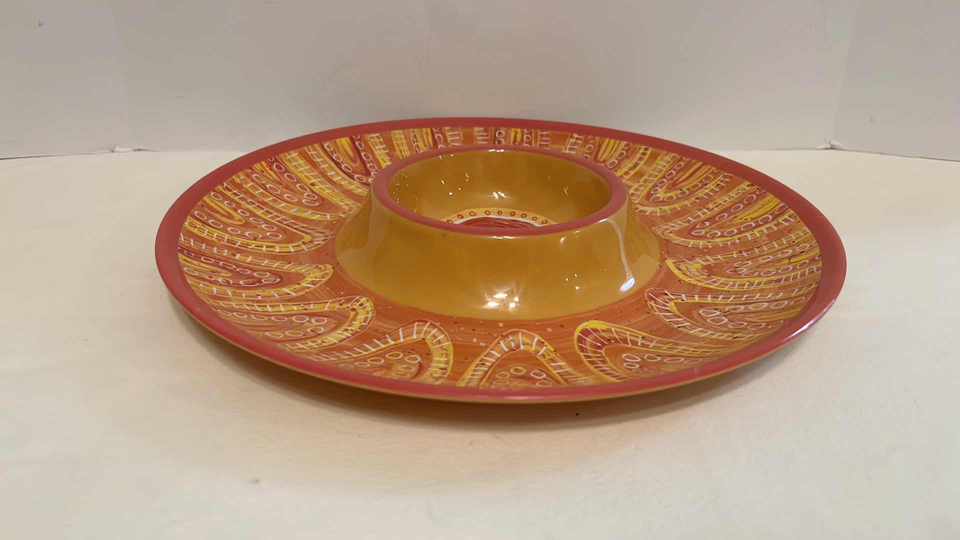 Photo 3 of CERTIFIED INTERNATIONAL MEXICAN FIESTA MELAMINE CHIP & DIP TRAYS (3)