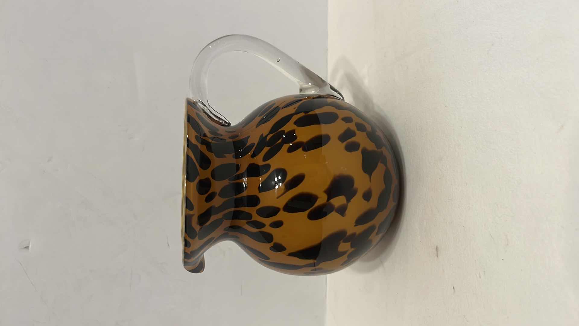 Photo 1 of TORTOISE BLOWN GLASS PITCHER 7”