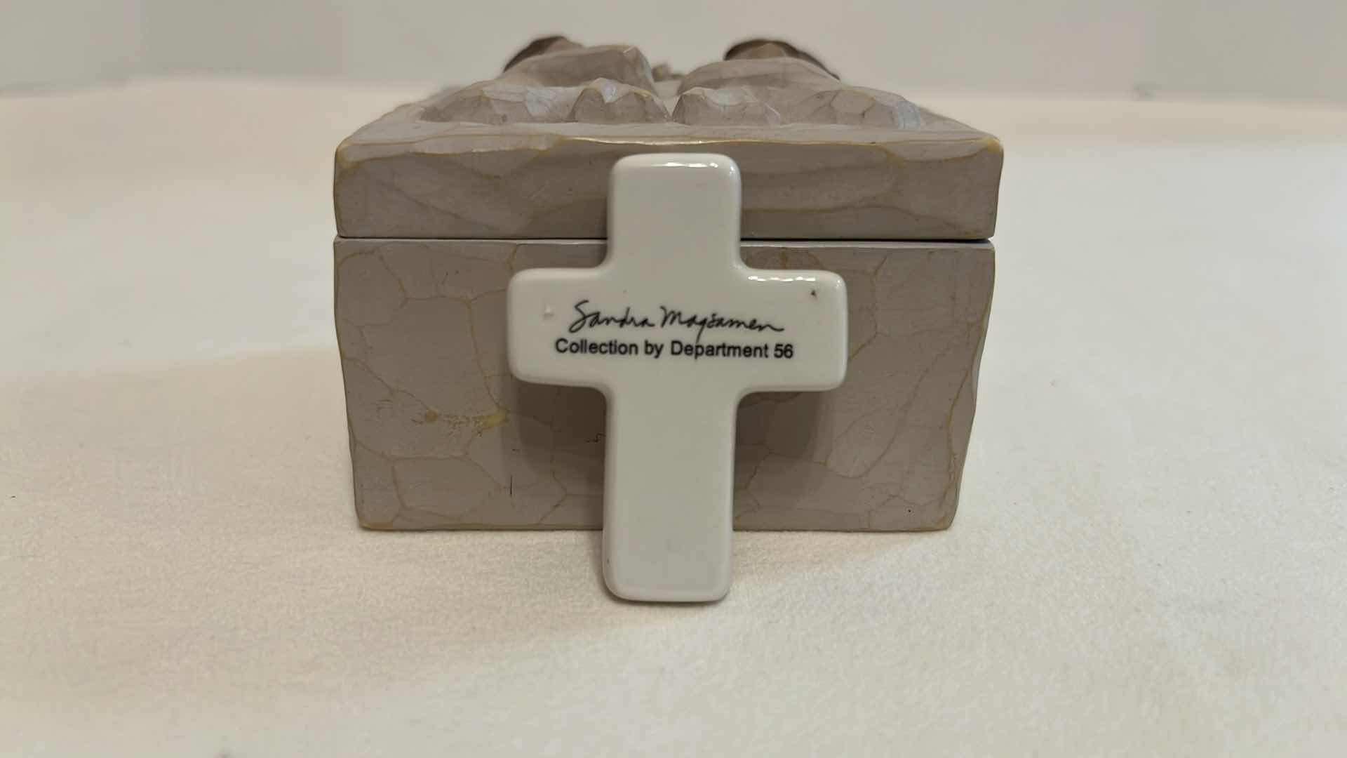 Photo 1 of WILLOW TREE FRIENDSHIP JEWELRY BOX & SANDRA MAGSAMEN DEPT 56 COLLECTION CERAMIC FRIENDSHIP CROSS