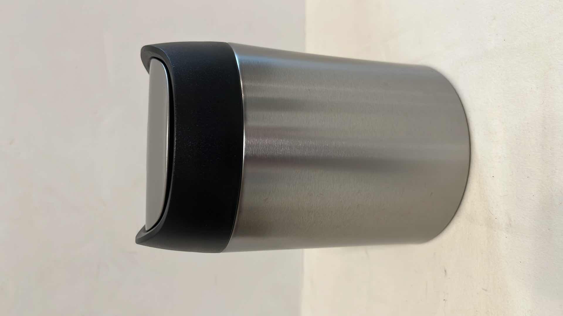 Photo 1 of SIMPLEHUMAN STAINLESS STEEL COUNTERTOP 7.5” TRASH CAN 1.5 LITERS