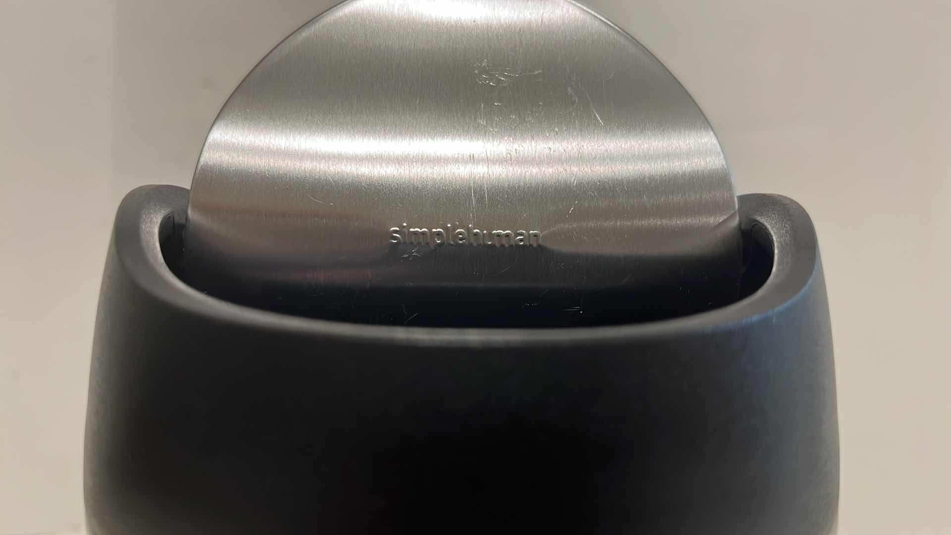 Photo 2 of SIMPLEHUMAN STAINLESS STEEL COUNTERTOP 7.5” TRASH CAN 1.5 LITERS