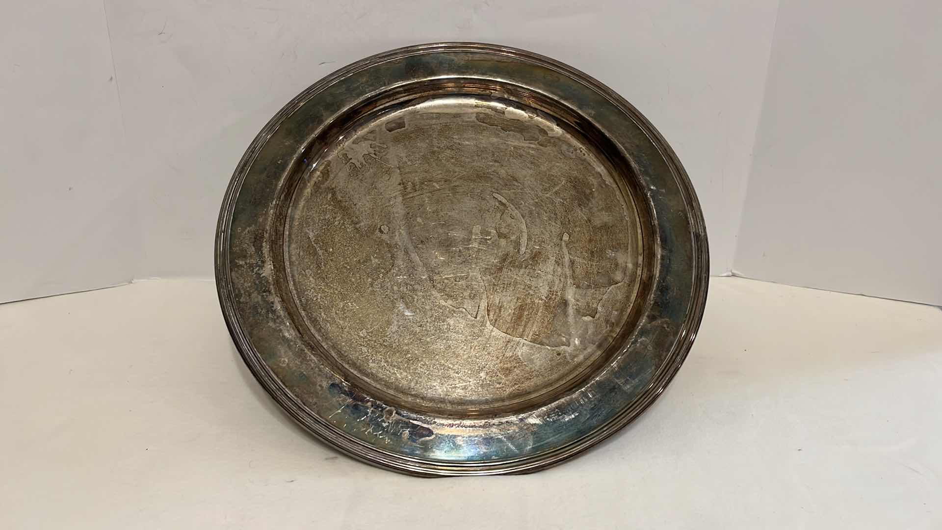 Photo 1 of VINTAGE SILVER 13” ROUND CAKE STAND