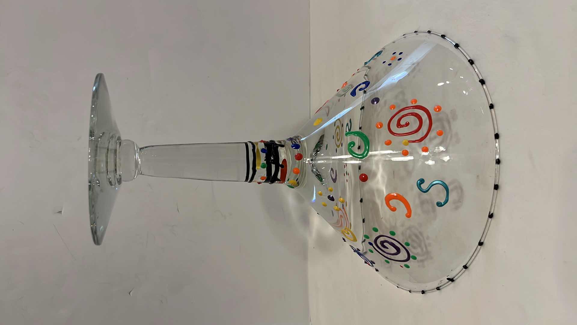 Photo 1 of LARGE MARTINI GLASS 10.25” W HIS & HERS WINE GLASSES