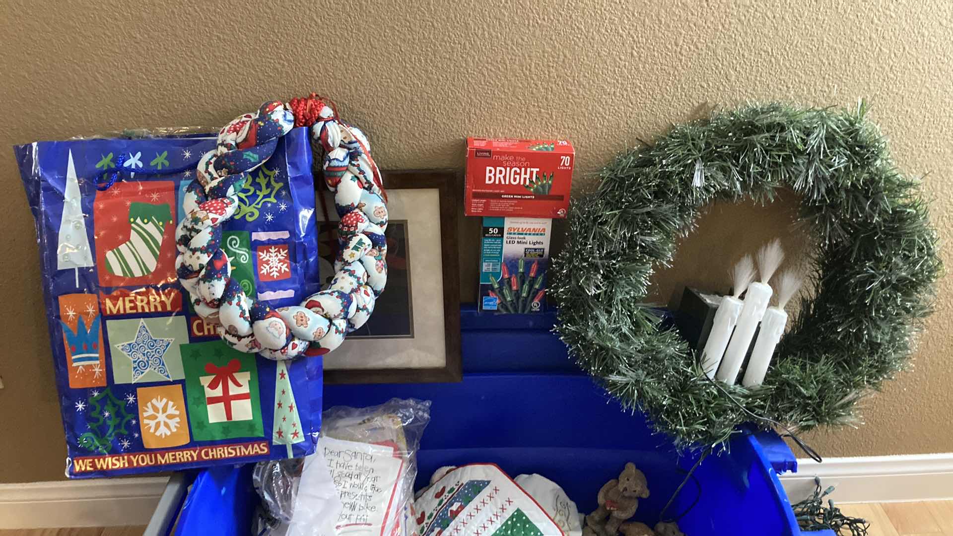 Photo 2 of CHRISTMAS DECORATIONS W STERILITE TOTE 30GAL