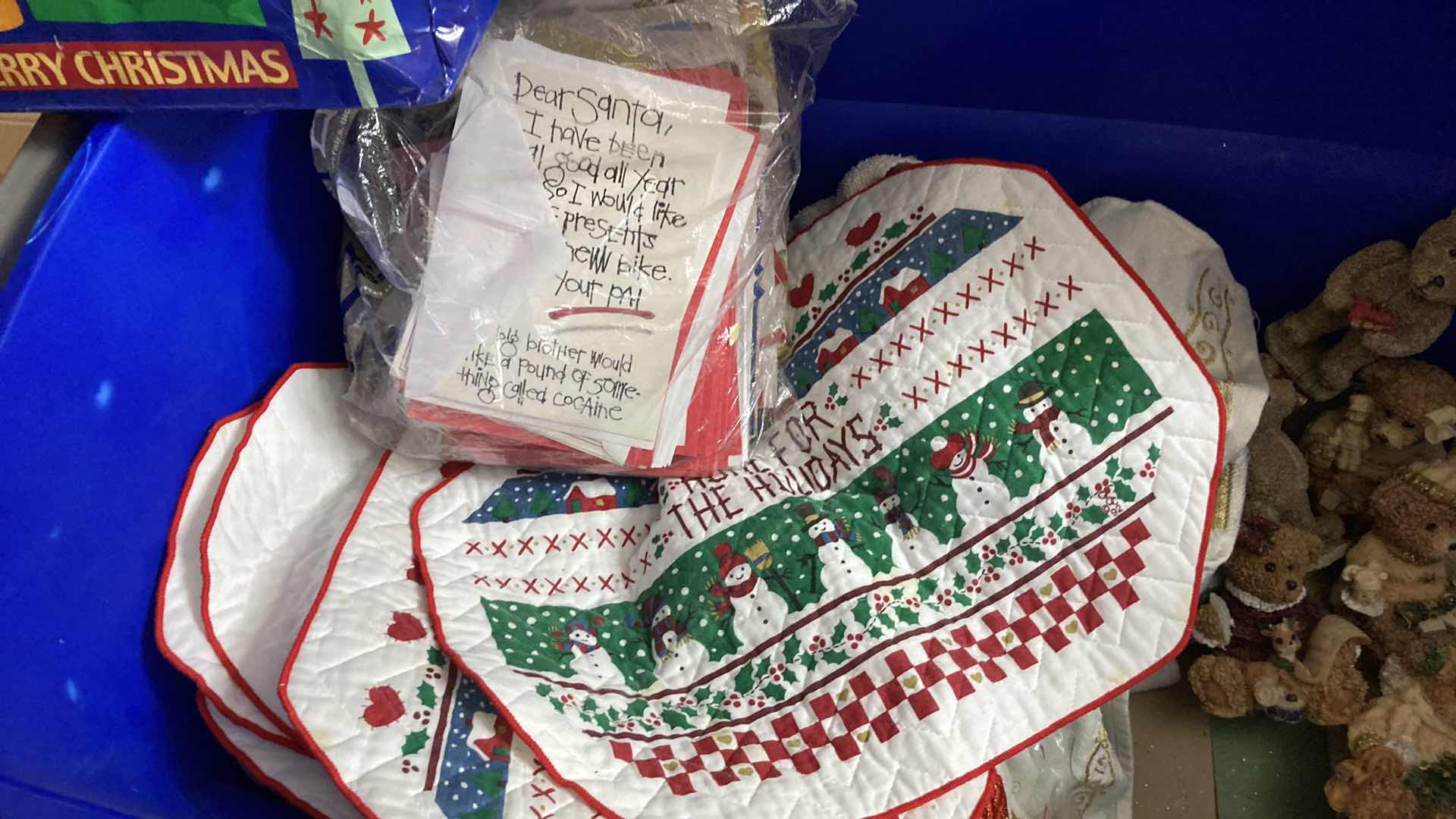 Photo 3 of CHRISTMAS DECORATIONS W STERILITE TOTE 30GAL