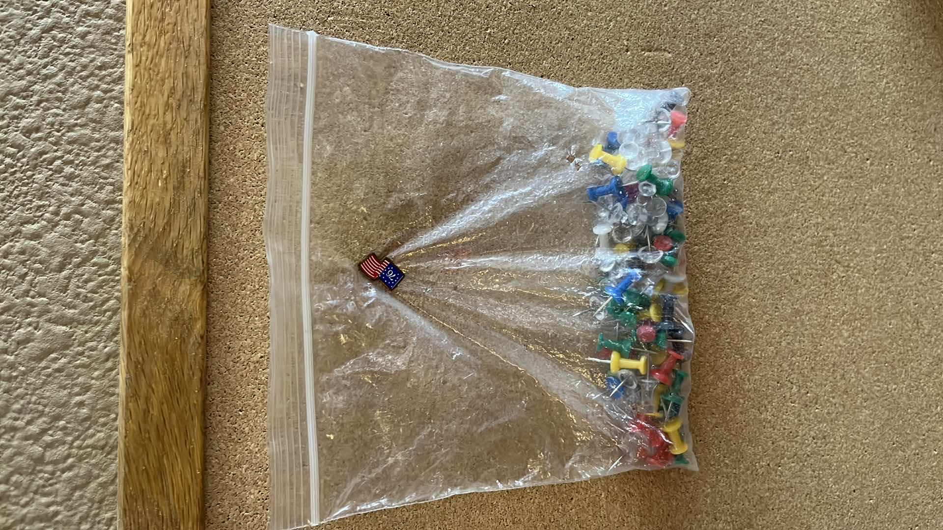 Photo 3 of WOOD-FRAMED CORK BOARDS W BAG OF TACKS 36” X 48” & 24” x 36”