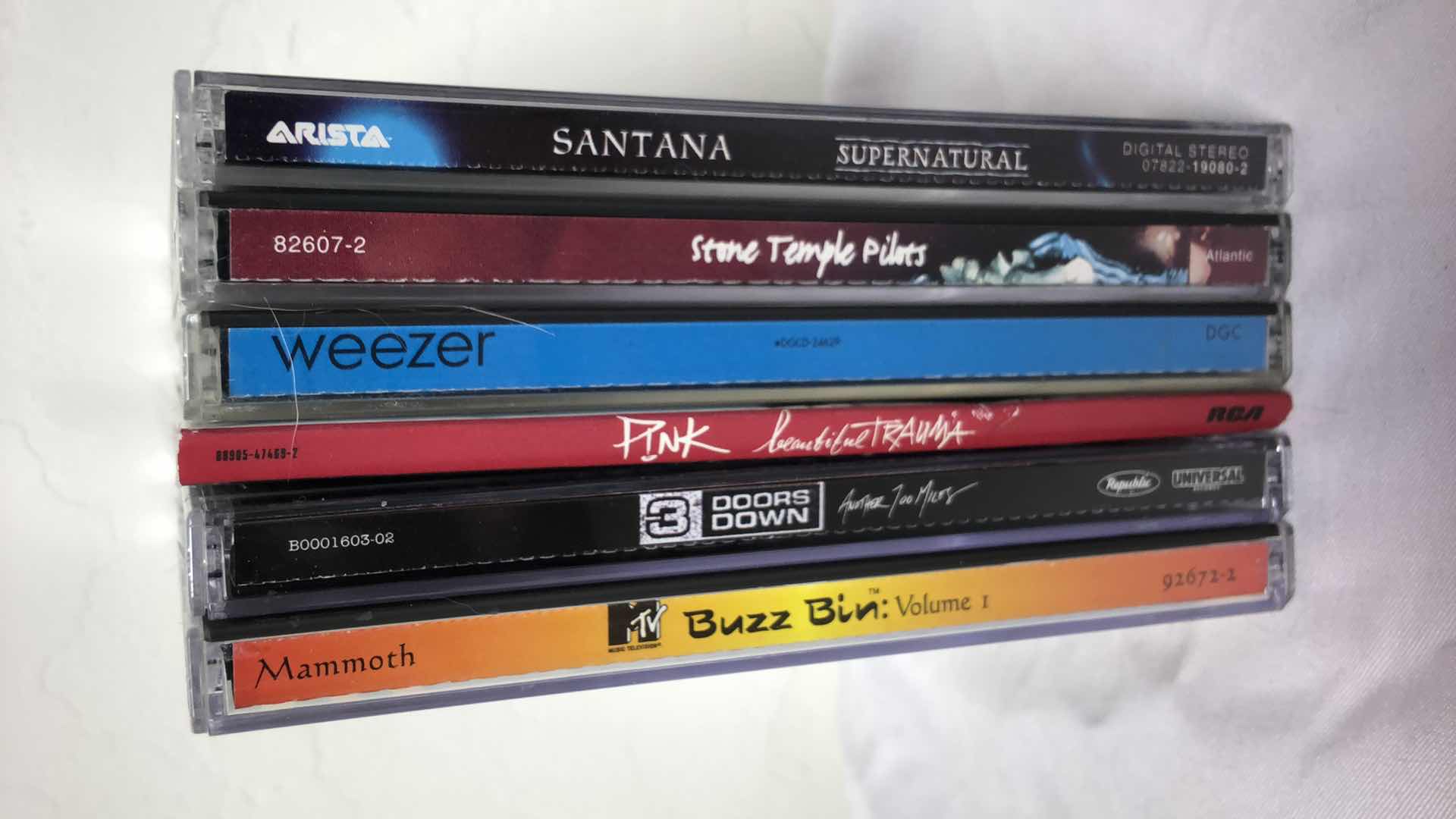 Photo 1 of ASSORTED 2000s ROCK ALBUMS (6) PINK, WEEZER, STONE TEMPLE PILOTS, ETC