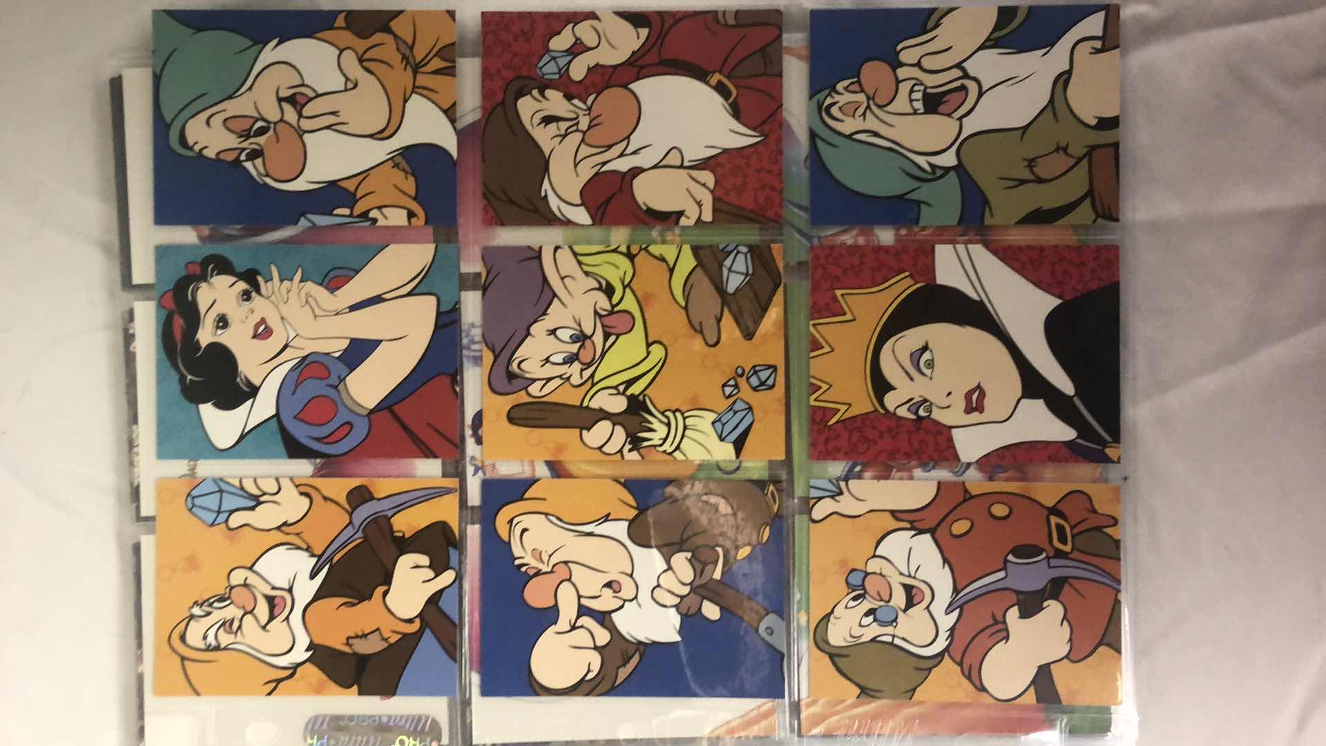 Photo 1 of APPROX 80 SKYBOX SNOW WHITE AND THE 7 DWARVES TRADING CARDS COMPLETE SET IN SLEEVES NEAR PERFECT CONDITION