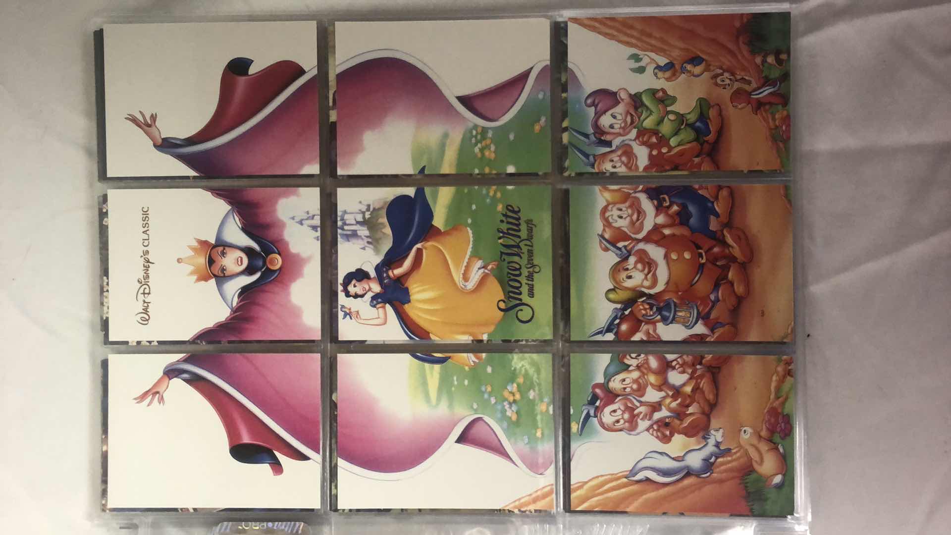 Photo 1 of APPROX 80 SKYBOX SNOW WHITE AND THE 7 DWARVES TRADING CARDS COMPLETE SET IN SLEEVES NEAR PERFECT CONDITION