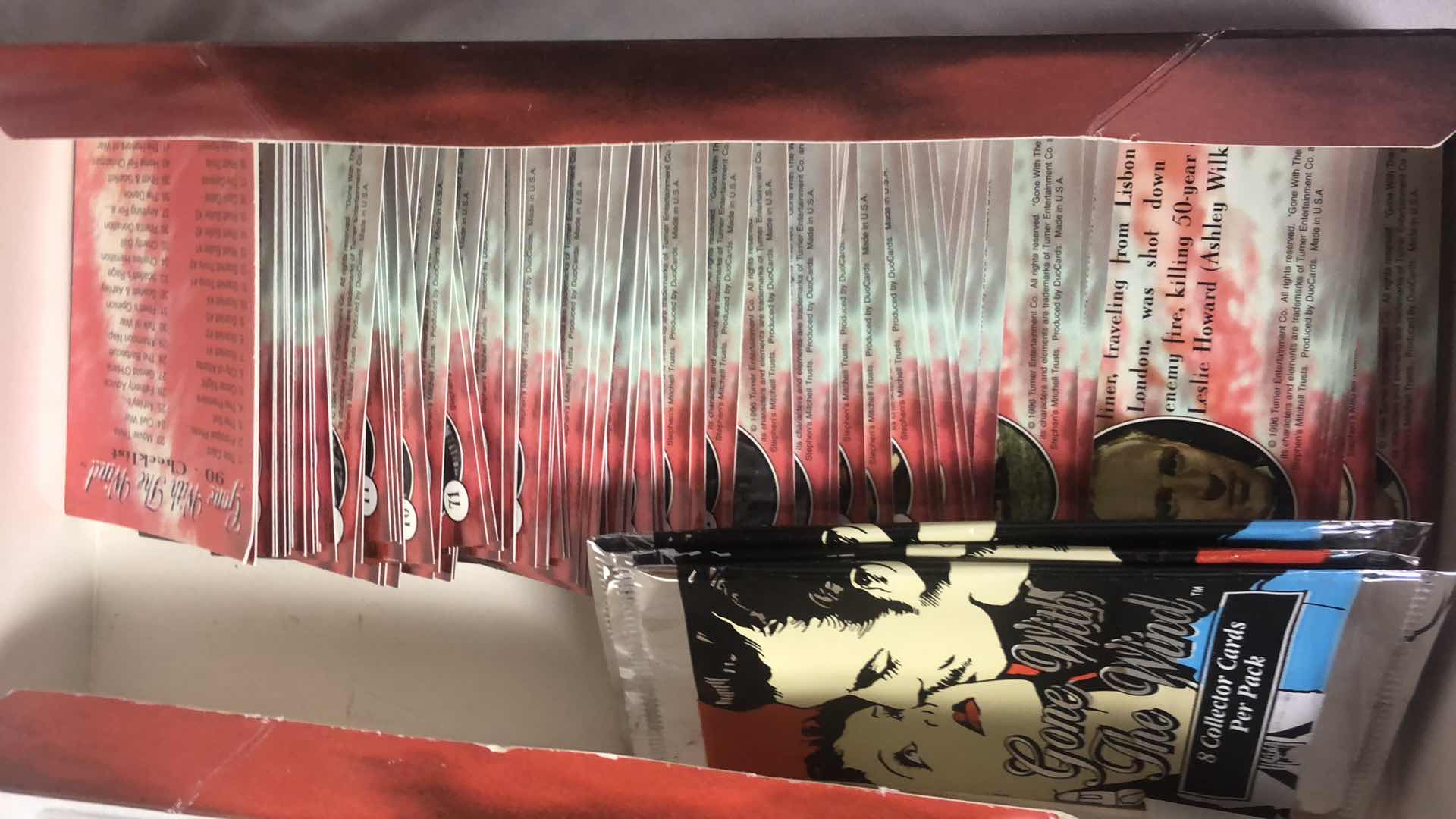 Photo 1 of DUOCARDS GONE WITH THE WIND TRADING CARDS COMPLETE SET IN SLEEVES NEAR PERFECT CONDITION W APPROX 150 DOUBLE/EXTRA CARDS