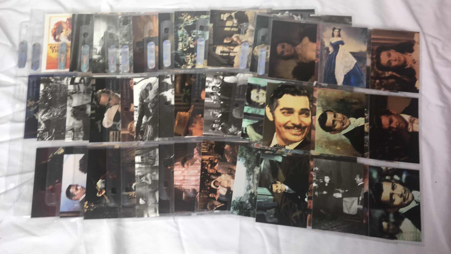 Photo 1 of DUOCARDS GONE WITH THE WIND TRADING CARDS COMPLETE SET IN SLEEVES NEAR PERFECT CONDITION W APPROX 150 DOUBLE/EXTRA CARDS