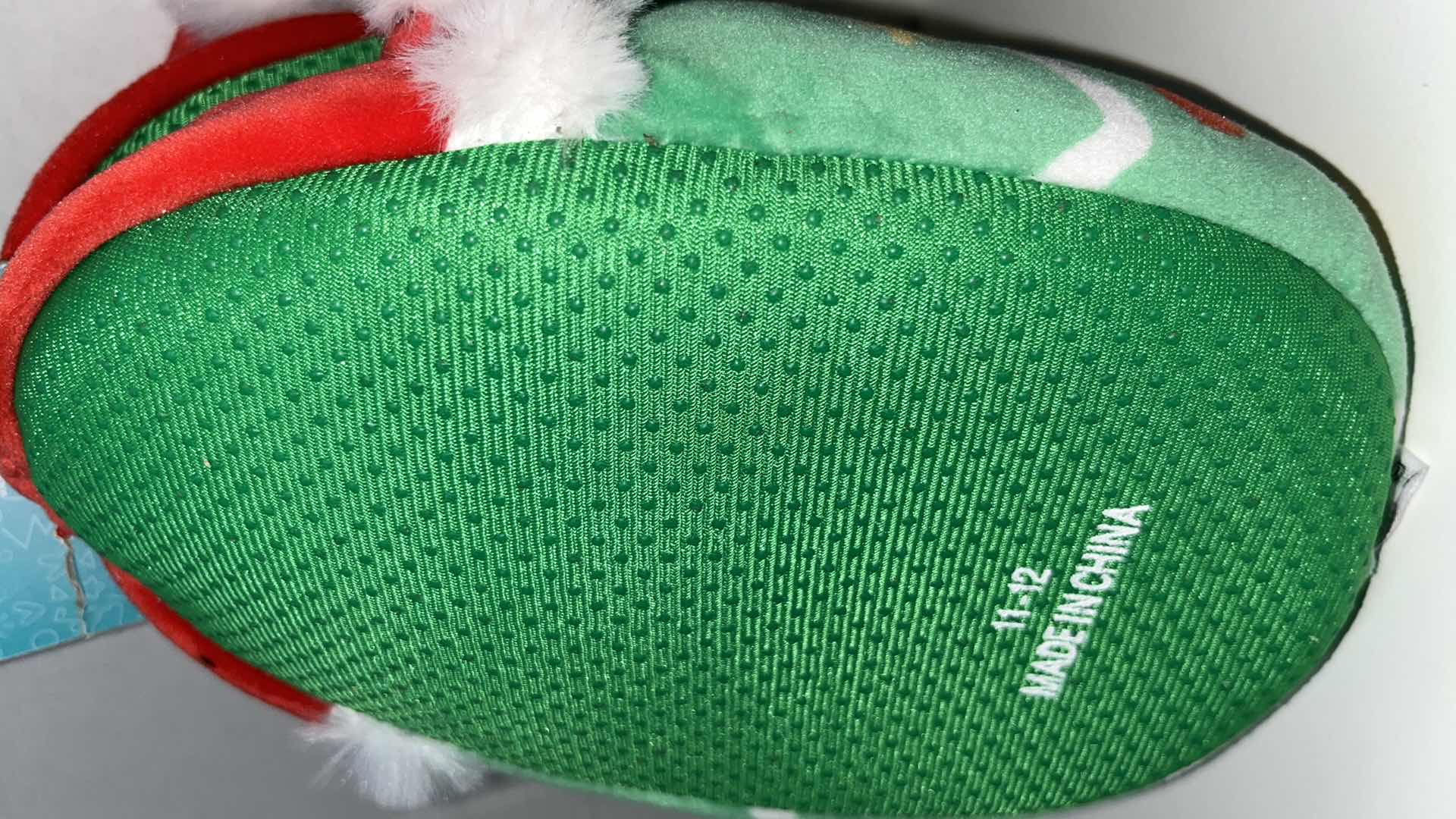 Photo 1 of KELLYTOY SQUISHMALLOWS PLUSH KIDS SLIPPERS, CHRISTMAS TREE/ORNAMENT SIZE 11-12 (2)