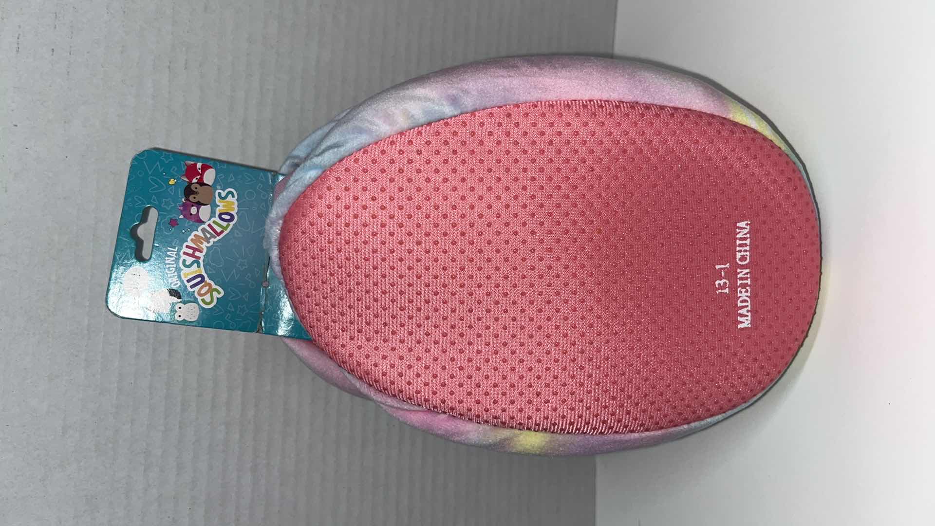 Photo 1 of KELLYTOY SQUISHMALLOWS PLUSH KIDS SLIPPERS, BEAR/ORNAMENT SIZE 13-1 (2)