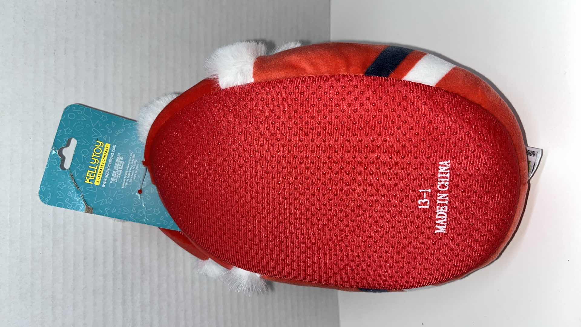 Photo 1 of KELLYTOY SQUISHMALLOWS PLUSH KIDS SLIPPERS, SANTA/PENGUIN SIZE 13-1 (2)