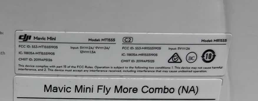 Photo 1 of DJI TECHNOLOGY MAVIC MINI THE EVERYDAY FLYCAM FLY MORE COMBO, ULTRA LIGHT MODEL MT1SS5 (1)