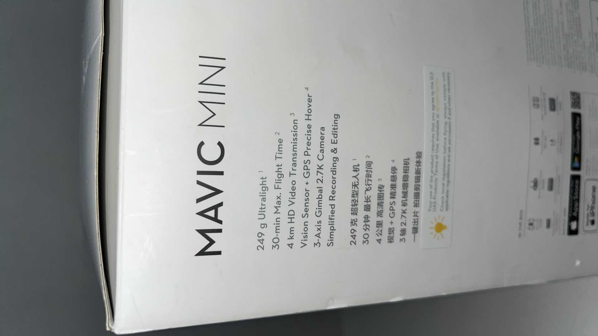 Photo 1 of DJI TECHNOLOGY MAVIC MINI THE EVERYDAY FLYCAM FLY MORE COMBO, ULTRA LIGHT MODEL MT1SS5 (1)