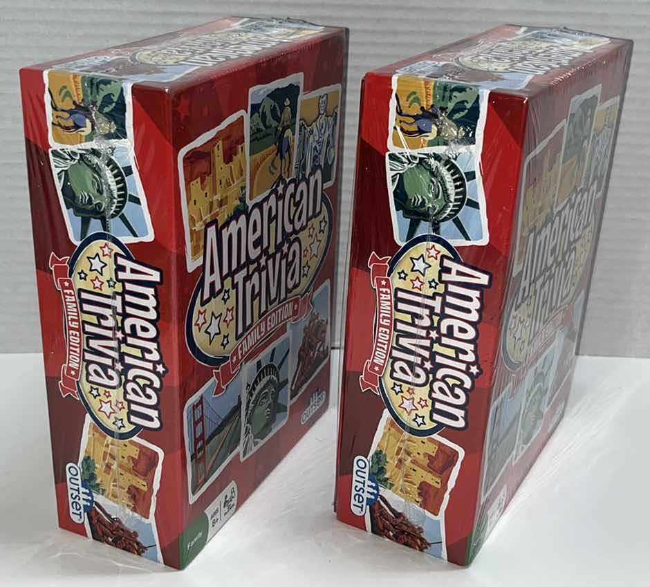 Photo 1 of NEW OUTSET MEDIA FAMILY EDITION AMERICAN TRIVIA CARD GAME (2)