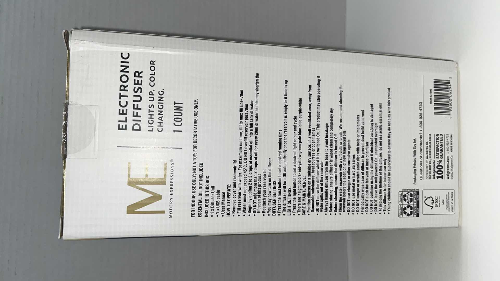 Photo 1 of NEW MODERN EXPRESSIONS LIGHT UP COLOR CHANGING ELECTRONIC DIFFUSER (1)