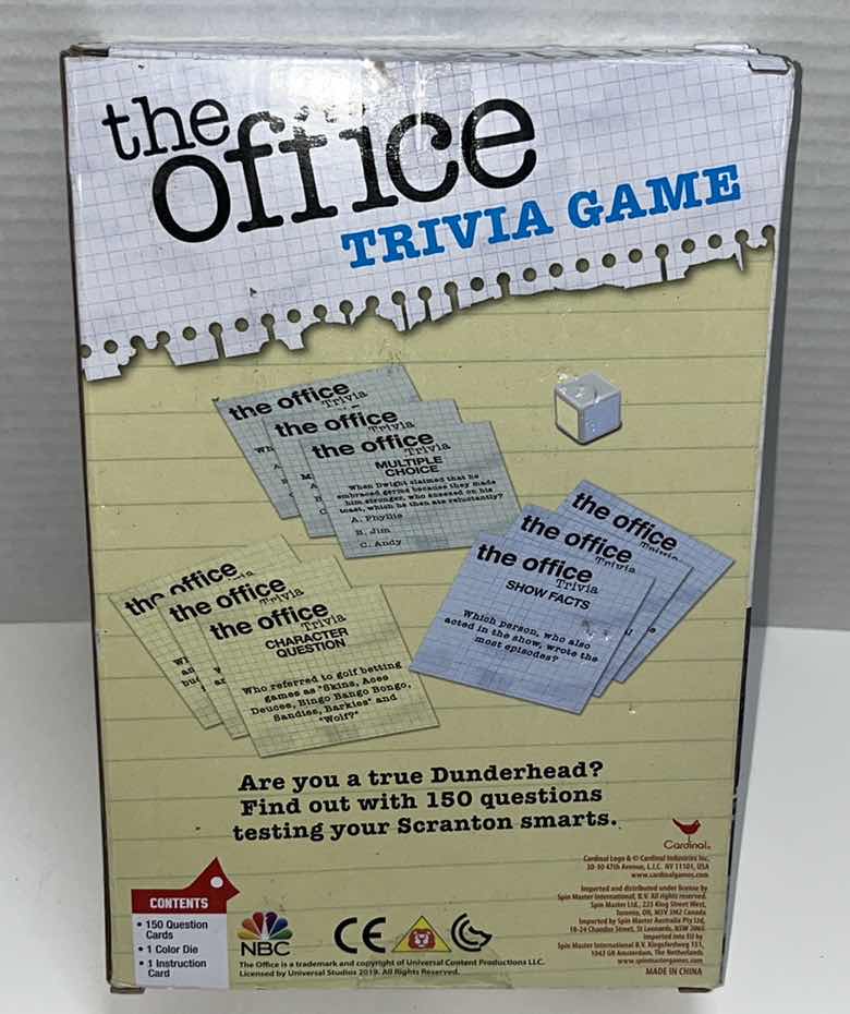 Photo 1 of ASSORTED GAMES- DOUBLE SIX DOMINOES, THE OFFICE TRIVIA & IQ PUZZLE (3)