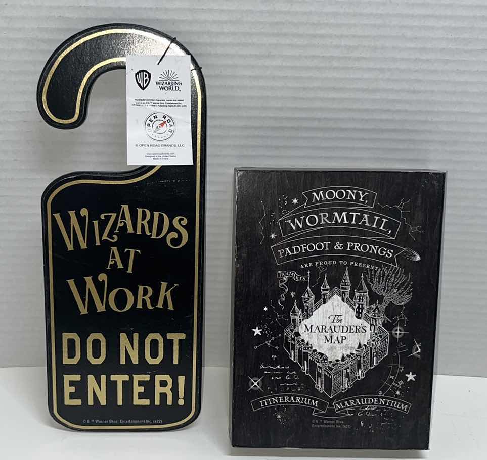 Photo 1 of NEW HARRY POTTER AND THE DEATHLY HALLOWS PART 1 DVD, DOOR HANGER &  WOOD DECOR (3)