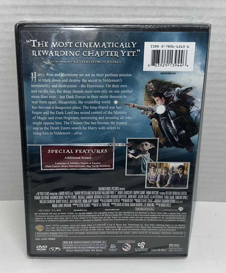 Photo 1 of NEW HARRY POTTER AND THE DEATHLY HALLOWS PART 1 DVD, DOOR HANGER &  WOOD DECOR (3)