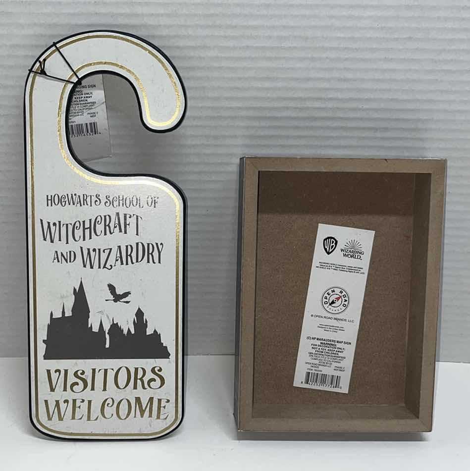 Photo 1 of NEW HARRY POTTER AND THE DEATHLY HALLOWS PART 1 DVD, DOOR HANGER &  WOOD DECOR (3)