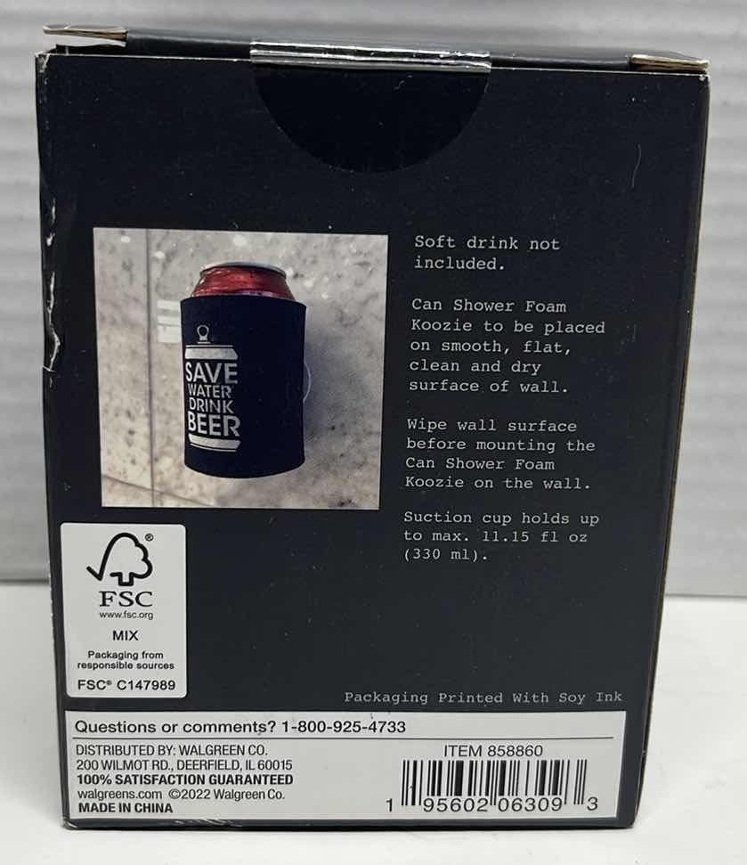 Photo 1 of NEW DASHING FINE GIFTS SHOWER FOAM CAN KOOZIE W SUCTION CUP (8)