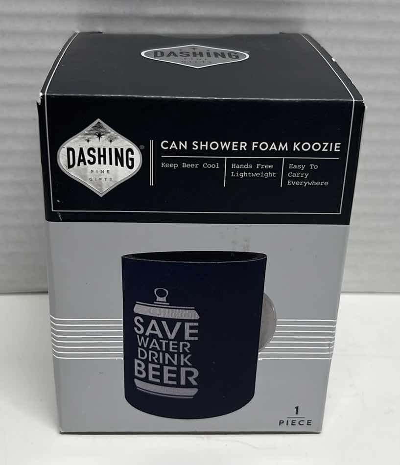 Photo 1 of NEW DASHING FINE GIFTS SHOWER FOAM CAN KOOZIE W SUCTION CUP (8)