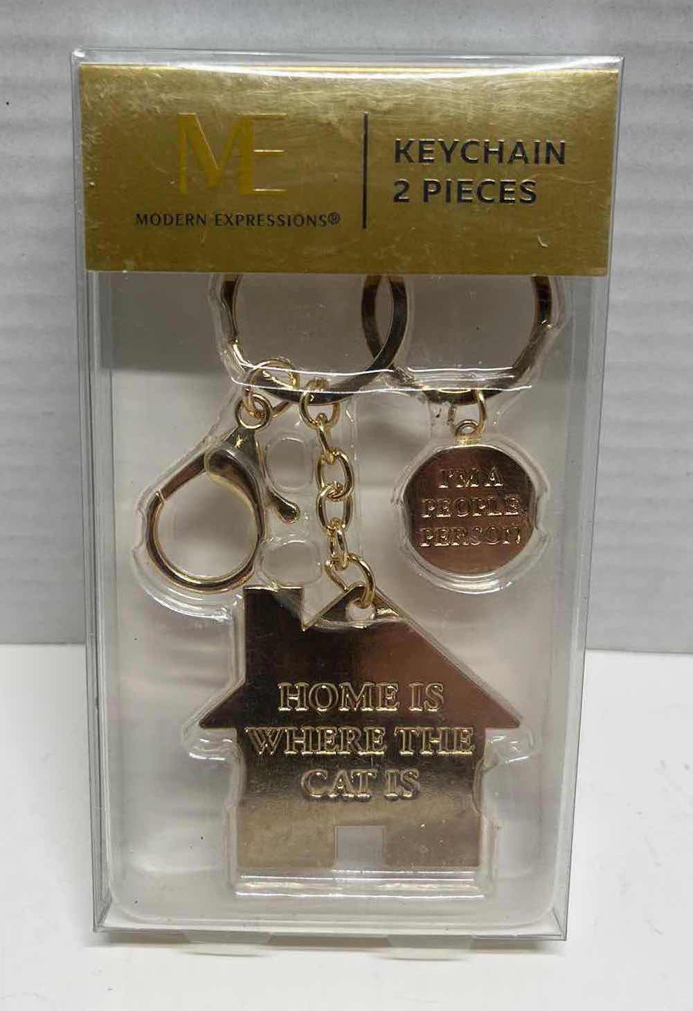 Photo 1 of NEW THE PET PARADE MILESTONE CARDS & MODERN EXPRESSIONS “HOME IS WHERE THE CAT IS” 2 PC KEYCHAIN (5)