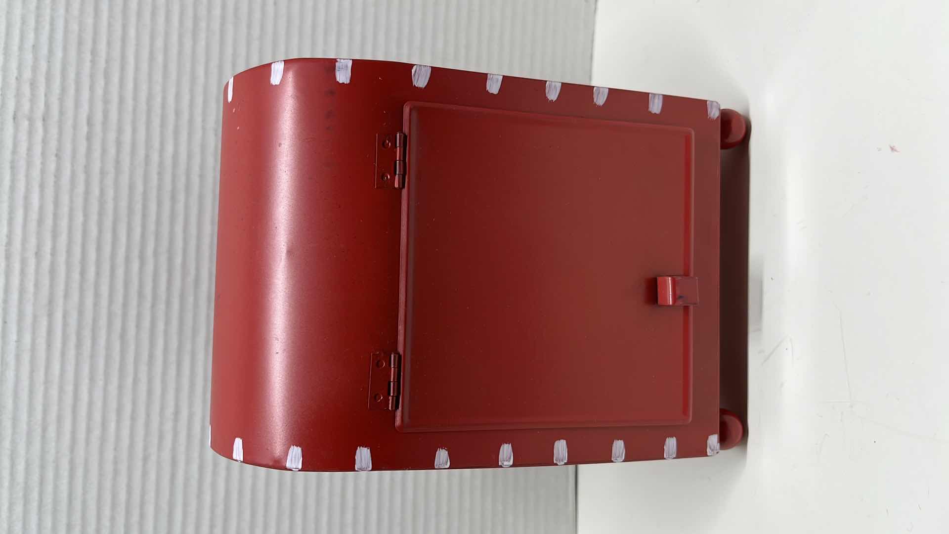 Photo 1 of NEW HAPPY HOLIDAYS CERAMIC 7” NUTCRACKER & MAILBOX LETTERS TO SANTA TIN DECOR (2)