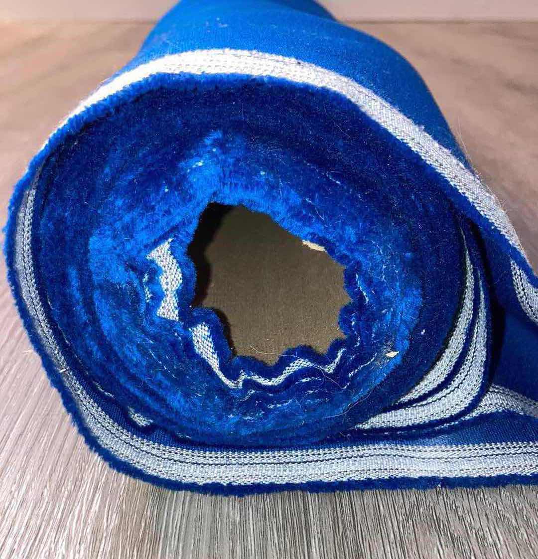 Photo 1 of ROYAL BLUE WEATHER RESISTANT UPHOLSTERY FABRIC ROLL 5.25” X 57”