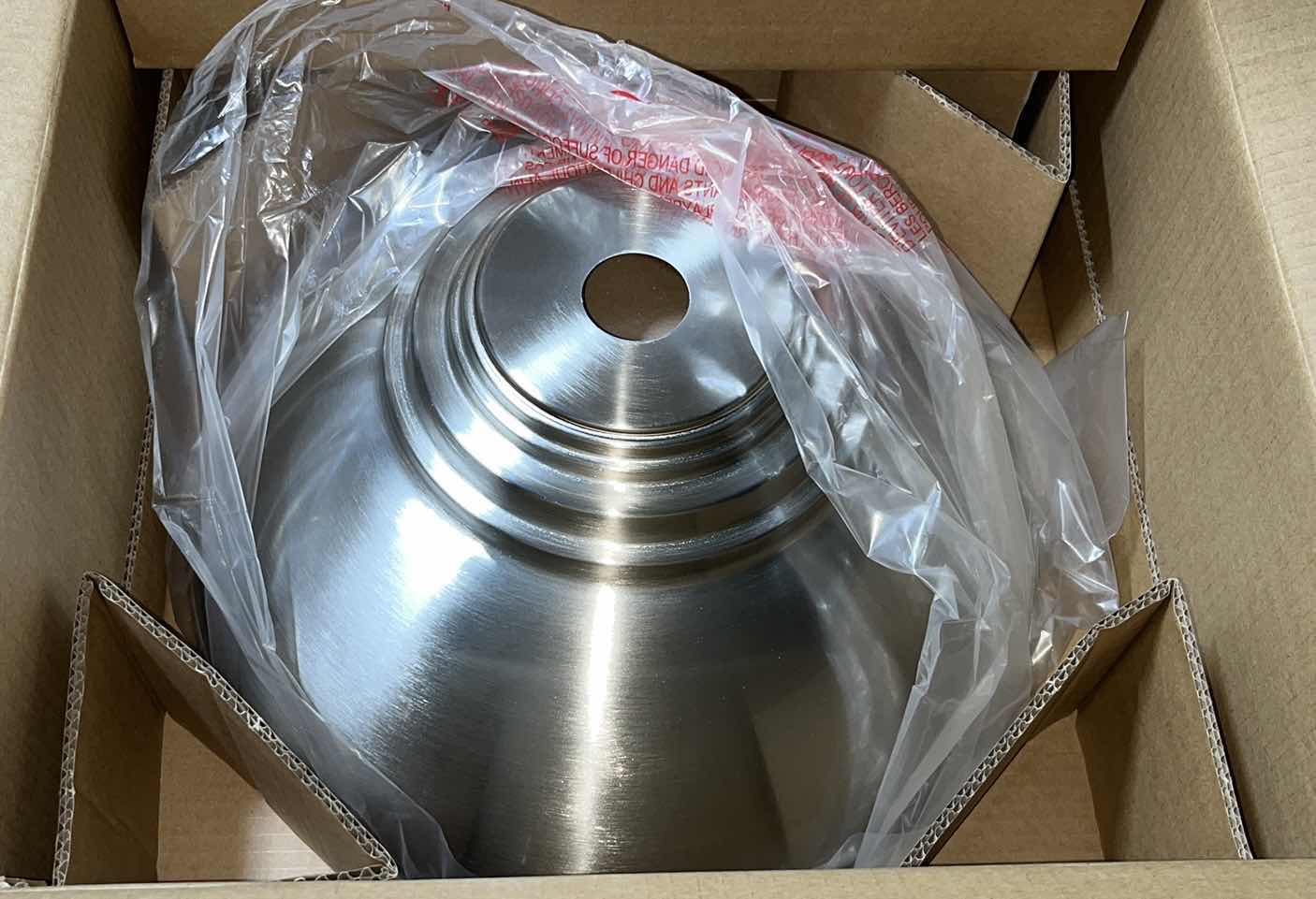 Photo 1 of NEW HOME DECORATORS COLLECTION SHELSTON 16” BRUSHED NICKEL PENDANT FIXTURE, MODEL RS20190724116BN