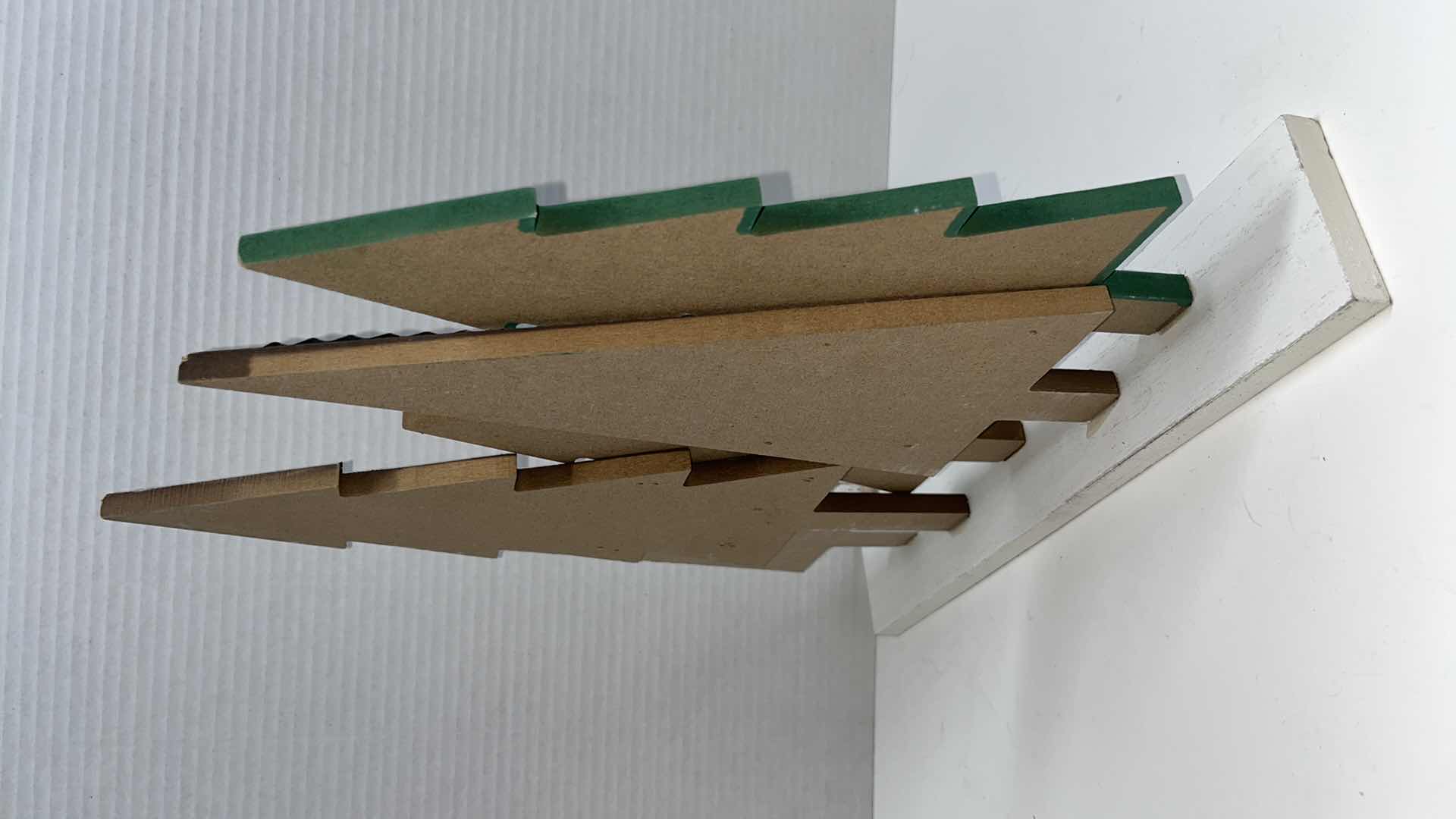 Photo 1 of NEW WALGREENS HAPPY HOLIDAYS DECOR, TABLETOP WOOD TREE DISPLAY & BLUE/GREEN PLAID DEER