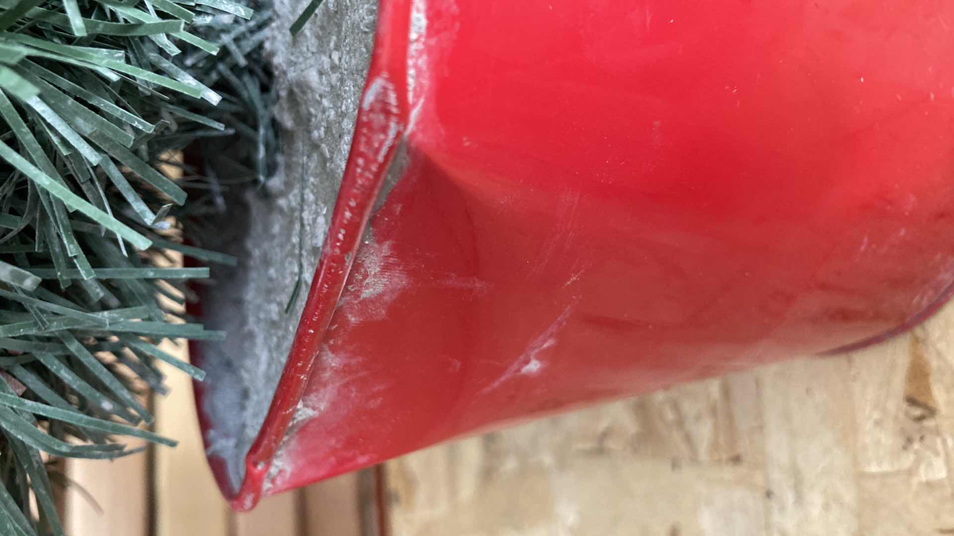 Photo 1 of MINI CHRISTMAS TREES W CEMENTED TIN POT 14” X 26”