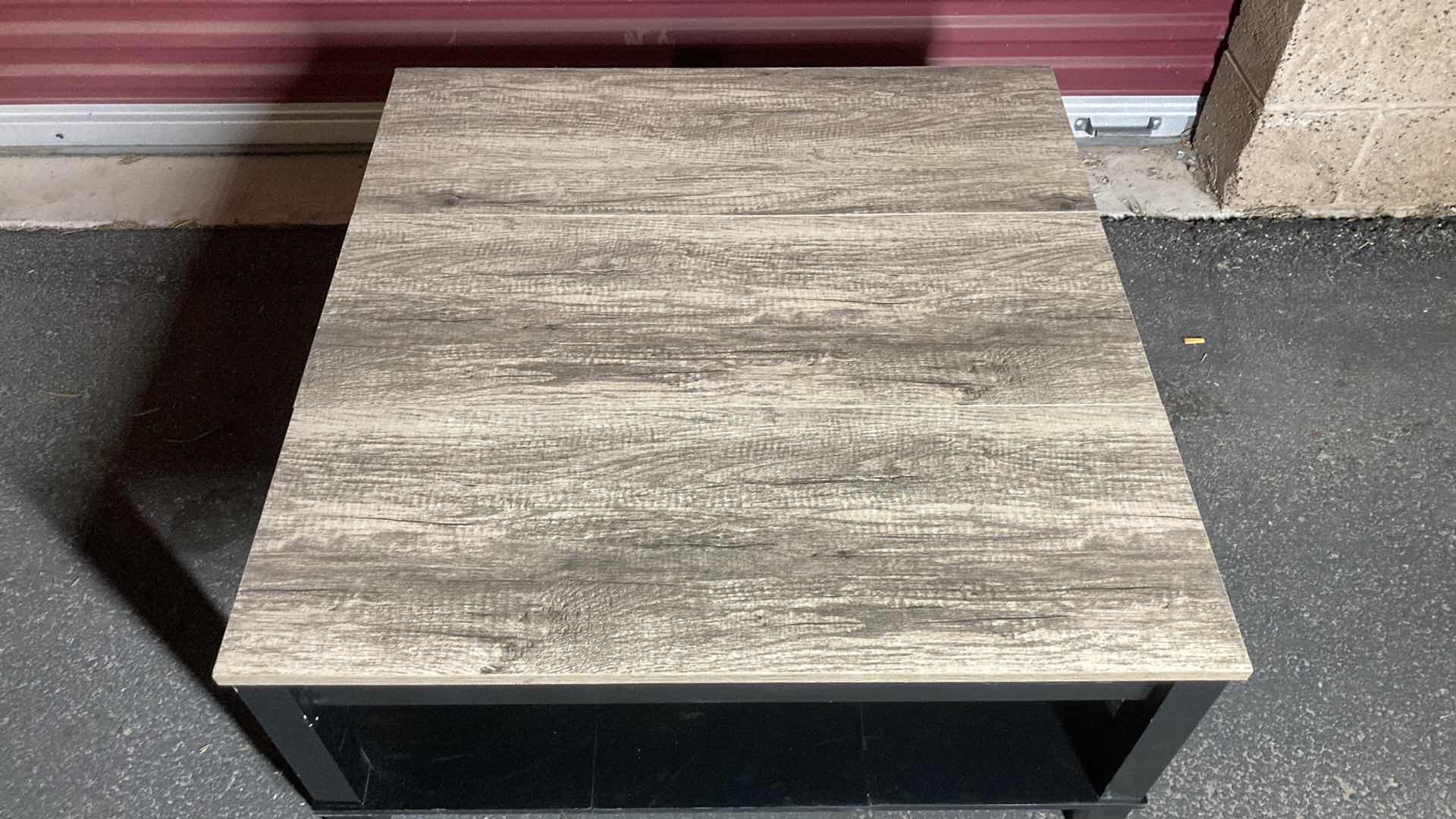 Photo 1 of AMERIWOOD HOME TWO TONE WOOD TOP FINISH PLANK BOARD COFFEE TABLE 35.5” X 35.5” H17”