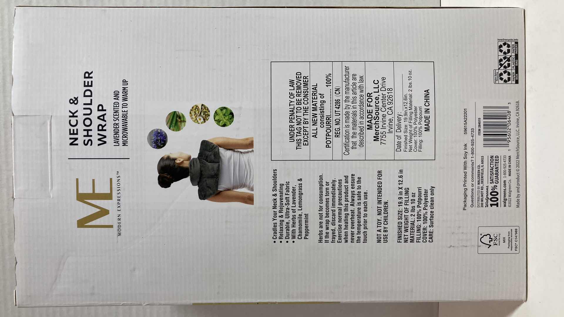 Photo 1 of NEW ME NECK & SHOULDER WRAP LAVENDER SCENTED HEATS IN MICROWAVE