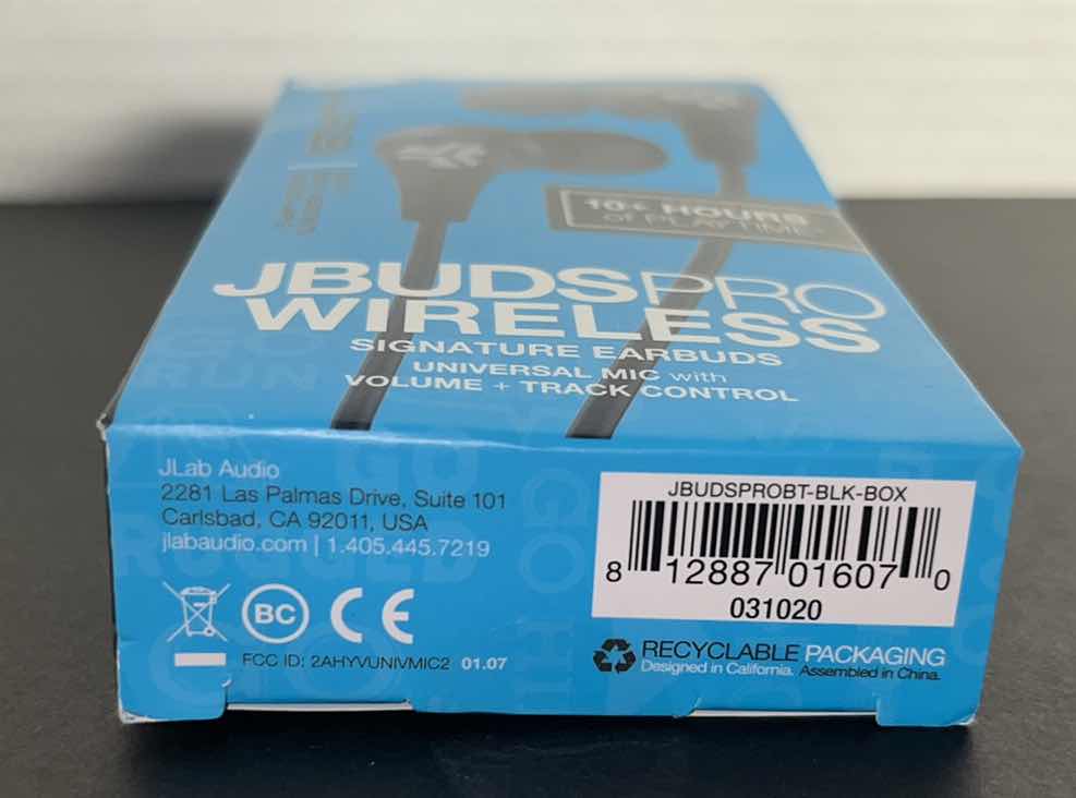 Photo 4 of NEW JLAB JBUDS PRO WIRELESS SIGNATURE EARBUDS, UNIVERSAL MIC W VOLUME & TRACK CONTROL FOR APPLE & ANDROID, BLACK