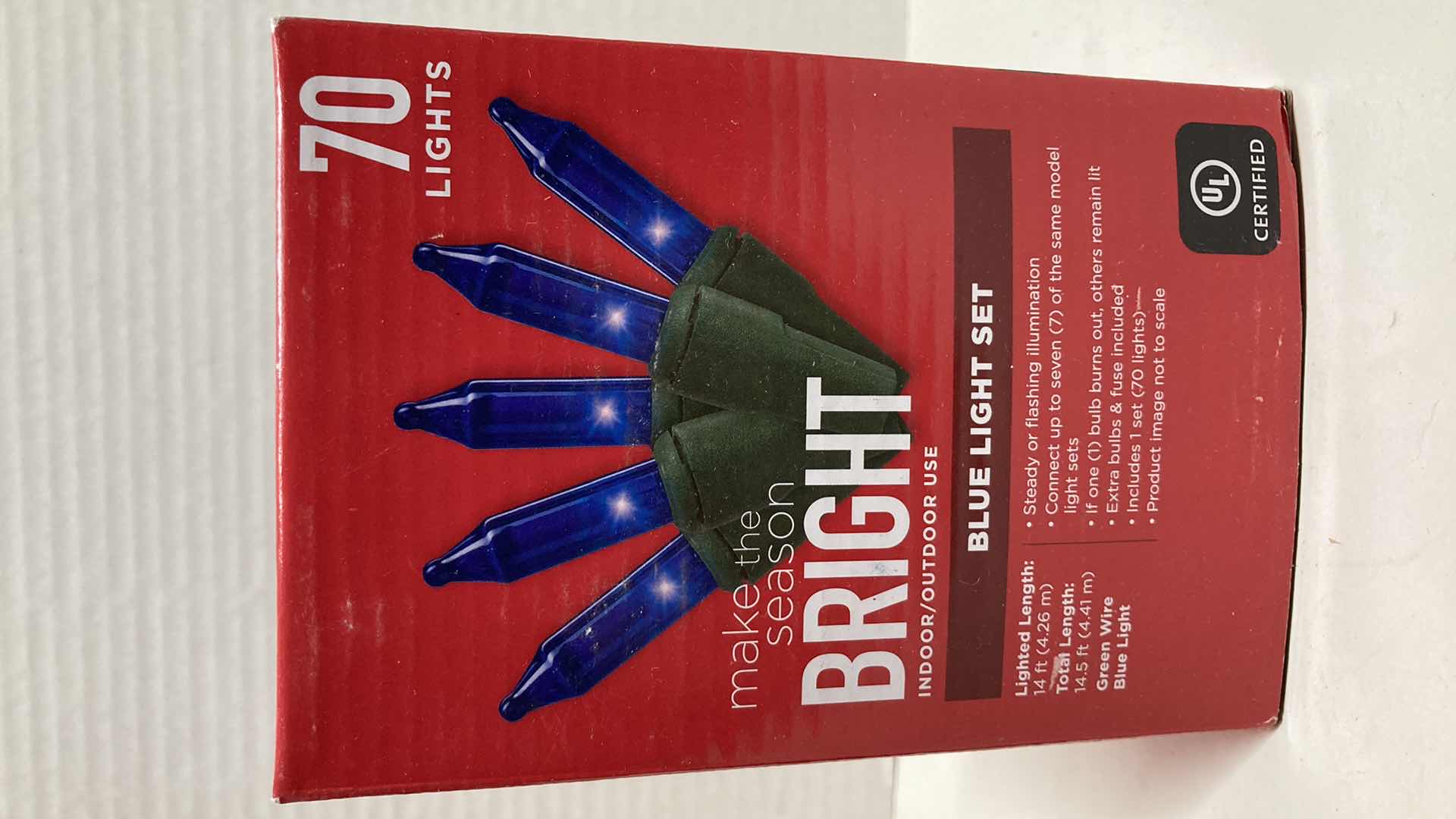 Photo 1 of NEW BLUE 70CT CHRISTMAS LIGHT SET (3)