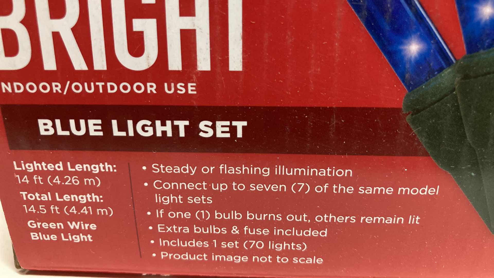 Photo 1 of NEW BLUE 70CT CHRISTMAS LIGHT SET (3)