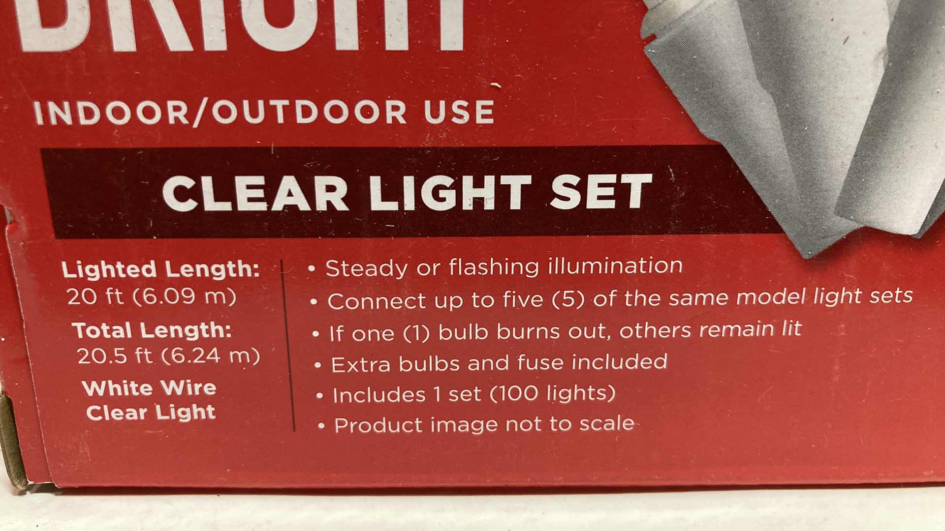 Photo 1 of NEW CLEAR 100CT CHRISTMAS LIGHT SET (3)