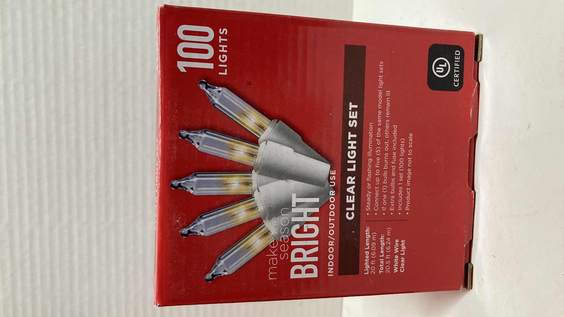 Photo 1 of NEW CLEAR 100CT CHRISTMAS LIGHT SET (3)