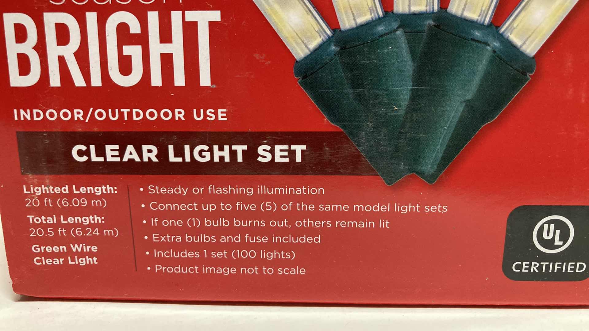 Photo 1 of NEW CLEAR 100CT CHRISTMAS LIGHT SET (3)