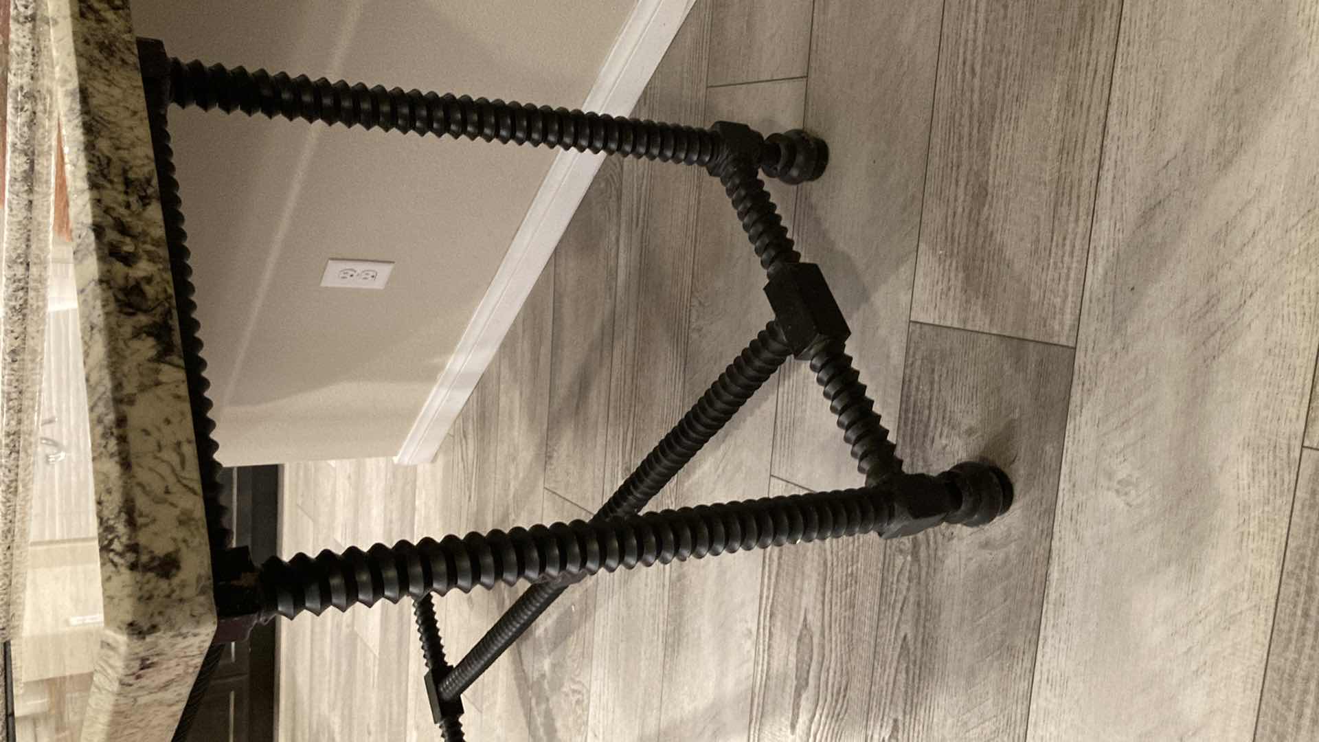 Photo 4 of KREISS GRANITE TOP IRON SPIRALED BASE RECTANGLE CONSOLE TABLE 57.5” X 25” H35.5”